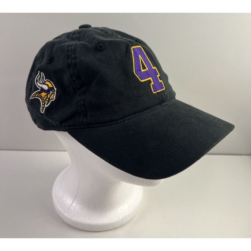 Minnesota Vikings Adjustable Black Team Cap NFL Reebok One Size Fits All